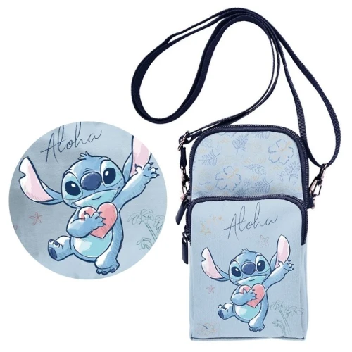 Paso Saszetka Na Telefon Torebka Na Szyję Na Sznurku Podręczna Stitch Aloha Niebieski
