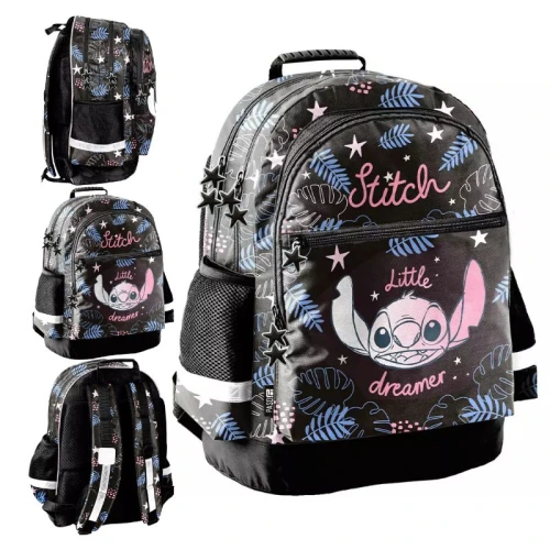 Paso Plecak Szkolny Młodzieżowy Do Szkoły Dwukomorowy Duży Pojemny Odblaski A4 Stitch Aloha Little Dreamer