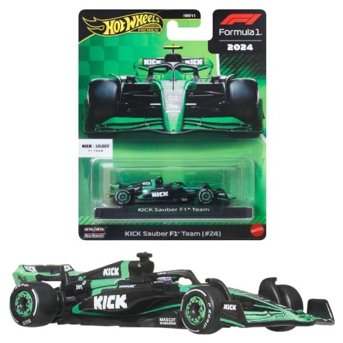 Hot Wheels Premium Race F1 Autko Kolekcjonerskie Samochód Kick Sauber Formuła 1 Team #24 JBM23