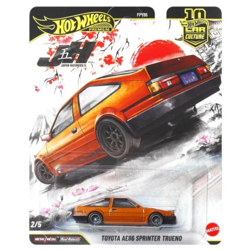   Hot Wheels Premium Car Culture Japan Historics Autko Samochód Pojazd Toyota AE86 Sprinter Trueno JKF10