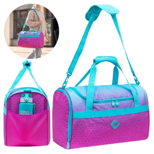 Astrabag Torba Sportowa Podróżna Pojemna Na Siłownię WF Basen Młodzieżowa  Hexagon Mint Ombre