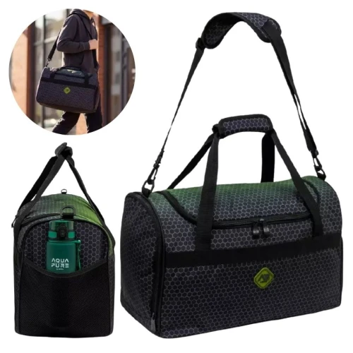 Astrabag Torba Sportowa Podróżna Pojemna Na Siłownię WF Basen Młodzieżowa Hexagon Green Ombre