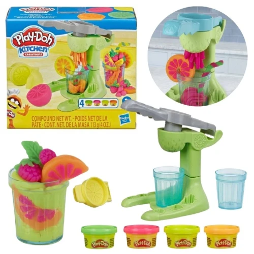 Play-Doh Kitchen Creations Ciastolina Masa Plastyczna Seria Kuchenna Zestaw Wyciskarka Do Soków Napoje Akcesoria 3+