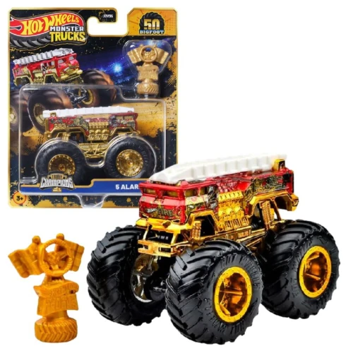 Hot Wheels Monster Trucks Trophy Champions Pojazd Samochodzik Autko Ciężarówka 5 Alarm JDW00 3+
