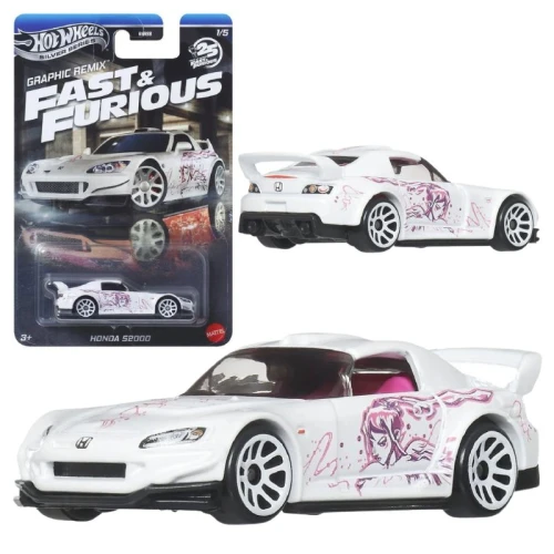 Hot Wheels Szybcy I Wściekli Fast & Furious Graphic Remix Autko Samochodzik Resorak Model Honda S2000 1/5 JBY44