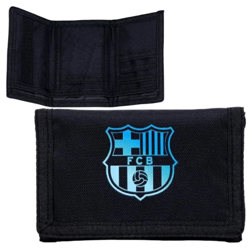 Astrabag Portfelik Dziecięcy Portfel Na Rzep Dla Dzieci Saszetka FC Barcelona Czarny