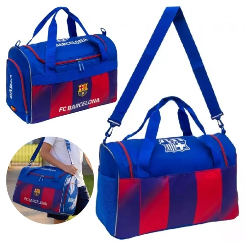 Astrabag Torba Sportowa Podróżna Pojemna Na Siłownię WF Basen Młodzieżowa FC Barcelona Niebieska FCB