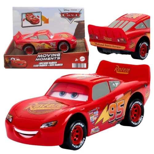 Autko Zygzak McQueen Auta Cars Ruchome Oczy Twarz Mattel Moving Moments 3+