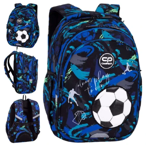 Plecak Szkolny Jerry Coolpack Football Navy Do Szkoły Pojemny Dziecięcy Dla Chłopca Sportowy