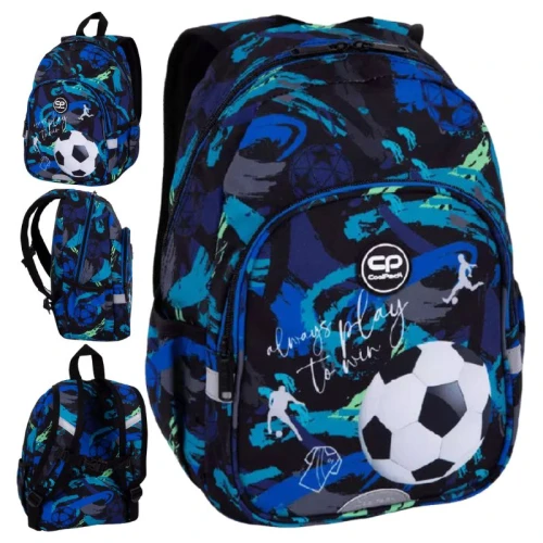 Plecak Szkolny Coolpack Toby Dla Chłopca Sportowy Do Szkoły Pojemny Football Navy
