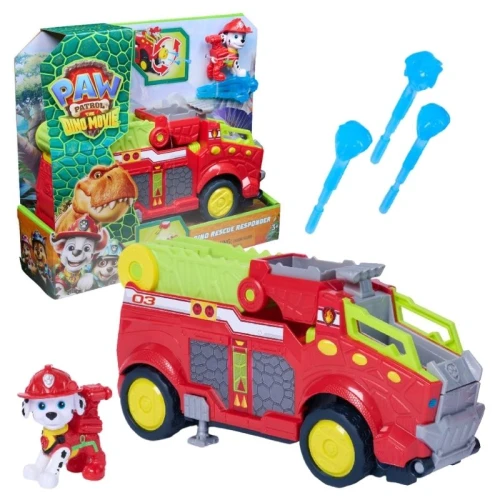 Psi Patrol I Dinozaury Zabawka Filmowa Zabawka Z Filmu Dino Film Wóz Strażacki Marshalla Deluxe Pociski + Figurka Marshall