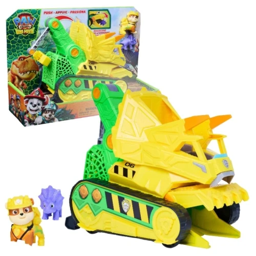 Psi Patrol I Dinozaury Zabawka Filmowa Zabawka Z Filmu Dino Film Koparka Rubble'a Deluxe Deluxe+ Figurka Rubble