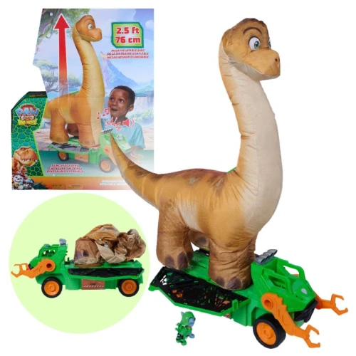 Psi Patrol I Dinozaury Zabawka Filmowa Zabawka Z Filmu Dino Film Mega Pojazd Interaktywny XXL Z Dmuchanym Dinozaurem Dźwięk 3+