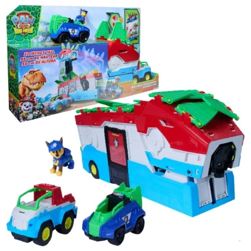 Psi Patrol I Dinozaury Zabawka Filmowa Zabawka Z Filmu Dino Film Mobilne Centrum Dowodzenia Baza + Figura Piesek Chase