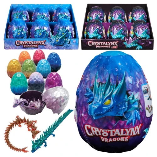 Crystalynx Dragons Kolekcjonerskie Jajo Dinozaura Figurka Dinozaura Dinozaur Model Kolekcjonerski Ruchoma Figurka Segmentowa