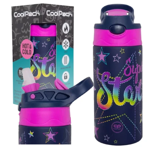 Butelka Termiczna Ze Stali Nierdzewnej Coolpack Stars 350 ML Do Szkoły Dla Dzieci