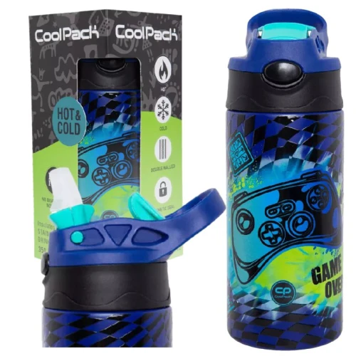 Butelka Termiczna Ze Stali Nierdzewnej Coolpack Gamer Chess 350 ML Do Szkoły Dla Dzieci