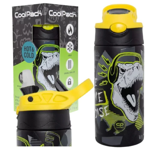 Butelka Termiczna Ze Stali Nierdzewnej Coolpack Dinopark 350 ML Do Szkoły Dla Dzieci