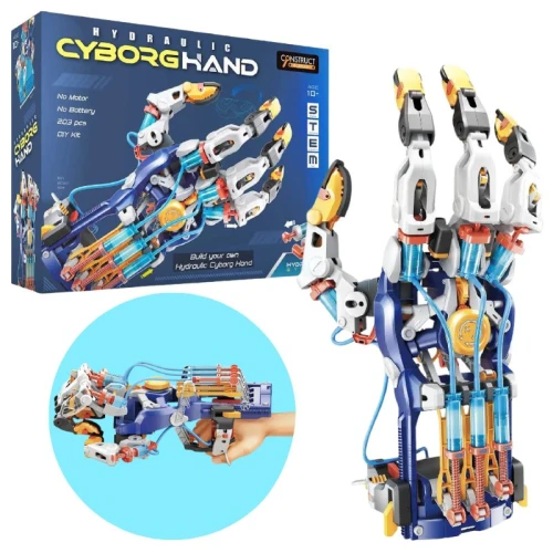 Robot Konstrukcyjny Dla Dzieci Hydrauliczna Ręka Cyborga Klocki Konstrukcyjne Edukacyjne Zestaw Do Budowy STEM