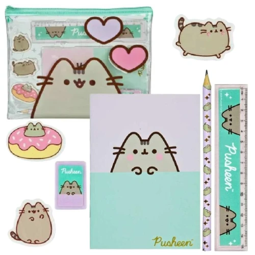 Undercover Zestaw Szkolny Przybory Szkolne Do Szkoły Piórnik Notes Kredki Linijka Pusheen