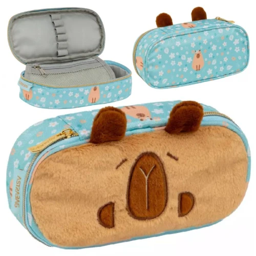 Astrabag Piórnik Jednokomorowy Saszetka Etui Na Przybory Szkolne Fluffy Capy