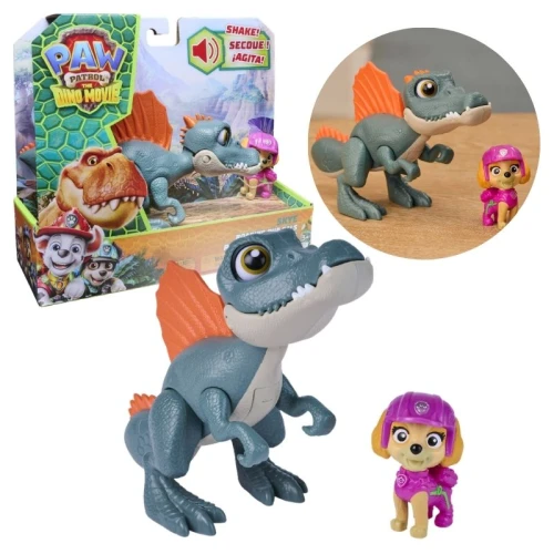 Psi Patrol I Dinozaury Zabawka Filmowa Zabawka Z Filmu Dino Film Zestaw Figurek Interaktywny Ryczący Dinozaur + Skye
