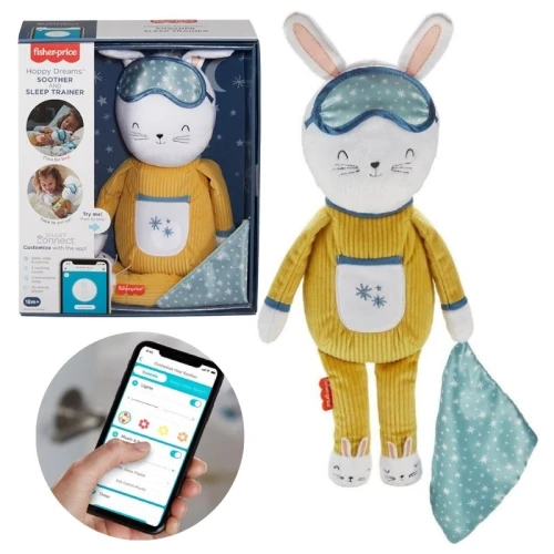 Maskotka Króliczek Fisher-Price Pluszak Dla Dzieci Przytulanka Lampka Szum Królik Pluszowy Zabawka