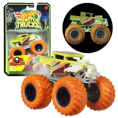 Autko Hot Wheels Świeciące w ciemności Glow In The Dark Samochodzik Pojazd Bone Shaker HWC82