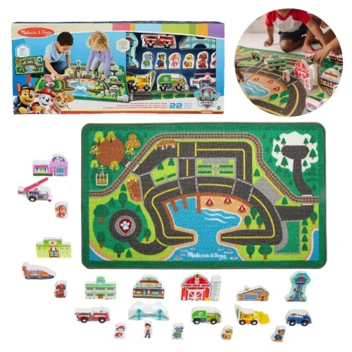 Dywan Dziecięcy Do Pokoju Melissa & Doug Zabawka Dla Dziecka Ulice Miasto Droga Figurki Psi Patrol