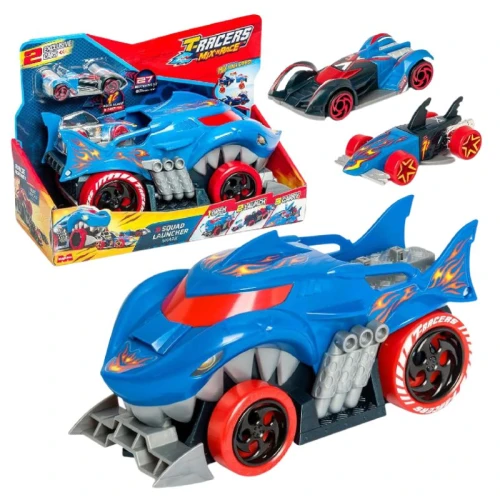Pojazd Wyrzutnia T-Racers Shark Zabawka Autko Duży Samochód Zestaw Rekin Autka