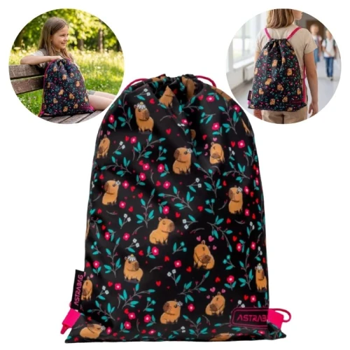 Worek Na Obuwie Astra AstraBag Flower Capy Szkolny na WF Plecak Na Buty Dla Dziecka Do Szkoły