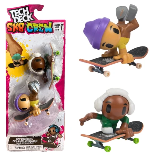 OUTLET! Tech Deck Sk8 Crew Pack Zestaw Dwupak 2 Fingerboardy + Figurki Skater