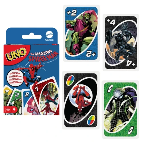 Uno Spider-Man Amazing Gra Karciana Dla Dzieci Towarzyska Rodzinna Spiderman 7+