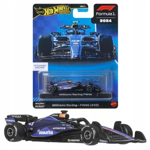 Hot Wheels Premium Race F1 Autko Kolekcjonerskie Samochód Williams Racing FW46 Team #43 JBM20