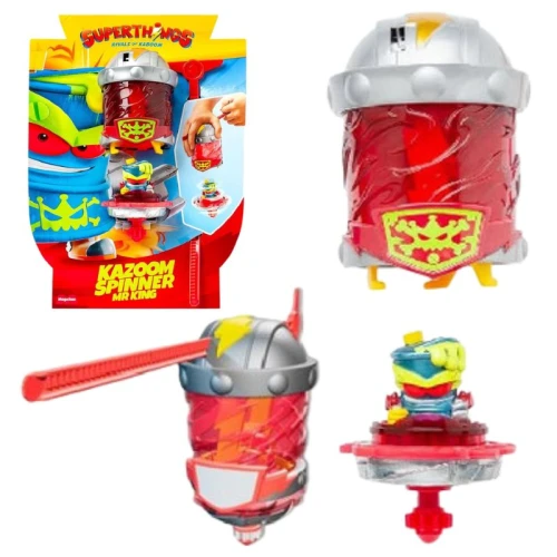 Figurka Magicbox Spinner Superthings Kazoom Mr King Czerwony Kręcąca Się Zabawka Dla Dzieci Z Figurką
