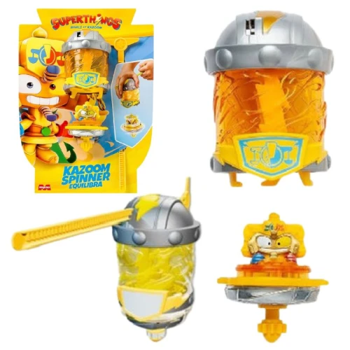 Figurka Magicbox Spinner Superthings Kazoom Equilibra Żółta Kręcąca Się Zabawka Dla Dzieci Z Figurką