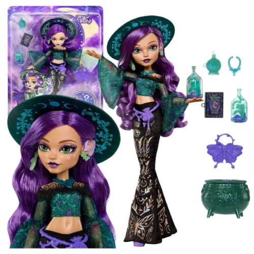 Lalka Modowa Magic by Monster High Willow Thorne Zestaw Z Akcesoriami Magiczny Kociołek JMB92