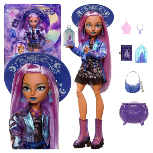 Lalka Modowa Magic by Monster High Layla Stone Zestaw Z Akcesoriami Magiczny Kociołek JMB90