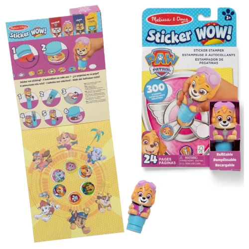 Melissa & Doug Naklejki Klasyczne Psi Patrol Skye Zestaw 300 Sztuk Naklejanki Dla Dzieci 3+