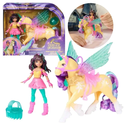 Spin Master Unicorn Academy Akademia Jednorożców Zestaw Lalka Ava I Jednorożec Leaf Dla Dzieci Od 4+