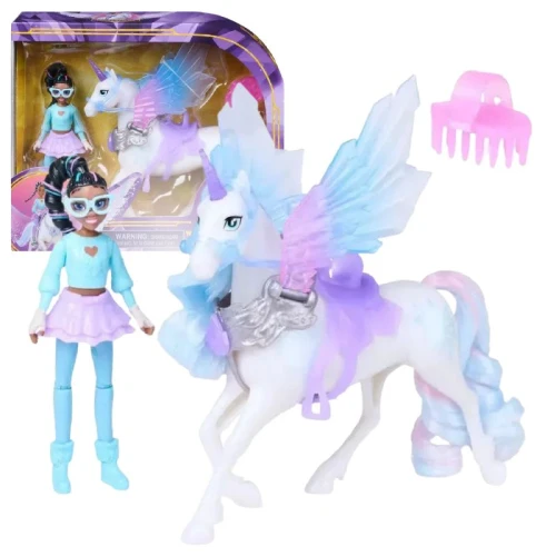 Spin Master Unicorn Academy Akademia Jednorożców Zestaw Layla Jednorożec Glacier Lalka Dla Dzieci 4+