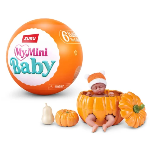 Zuru My Mini Baby Kula Niespodzianka Noworodek Dziecko Jesienne Jesień Dynia Jesienne Akcesoria