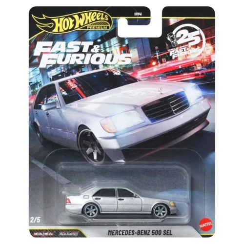OUTLET! Hot Wheels Premium Fast & Furious Autko Pojazd Kolekcjonerski Mercedes-Benz 500 SEL JHW67 