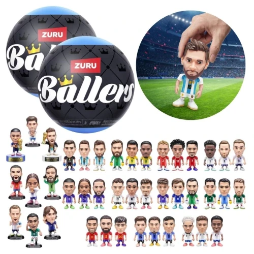 Zestaw 2 szt. Zuru Kula Niespodzianka Ballers Fifa World Cup 2026 Mistrzostwa Świata Piłka Nożna Figurki Piłkarzy NBA 3+