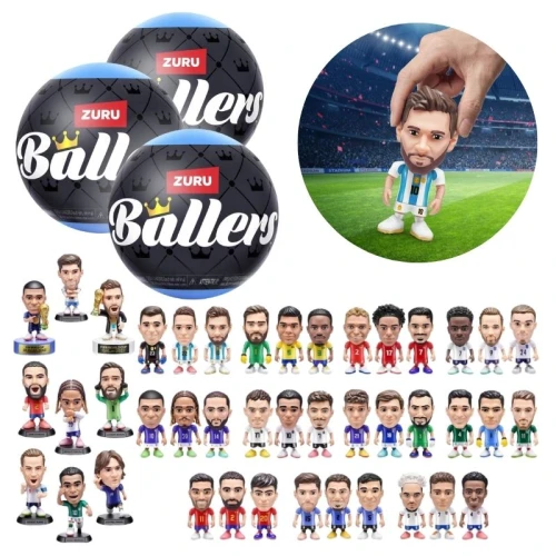 Zestaw 3 szt. Zuru Kula Niespodzianka Ballers Fifa World Cup 2026 Mistrzostwa Świata Piłka Nożna Figurki Piłkarzy NBA 3+