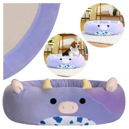 Squishmallows Miękkie Legowisko Dla Psa I Kota Fioletowa Krowa Bubba 50 Cm Posłanie Poduszka