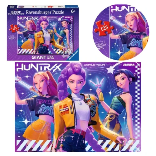 Puzzle Podłogowe Kpop Demon Hunters Łowczynie Demonów 125 Elementów Ravensburger 6+