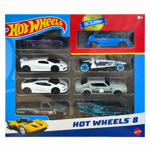 OUTLET! Hot Wheels 8-pak Zestaw Małych Samochodzików Prezentowy Podstawowy