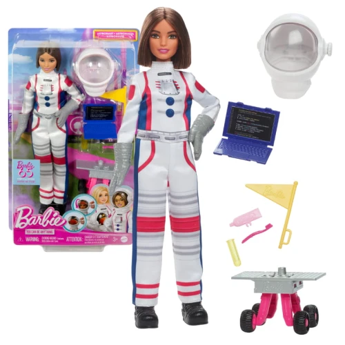 OUTLET! Barbie Kariera Lalka Astronautka W Skafandrze I W Hełmie + Akcesoria