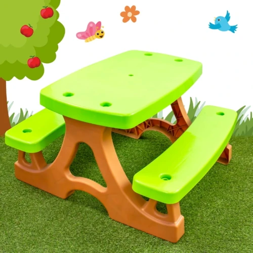 OUTLET! Mochtoys Stolik Ogrodowy Piknikowy Dla Dzieci Na Ogród Zielony